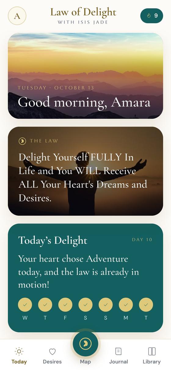 Today in the Law of Delight app