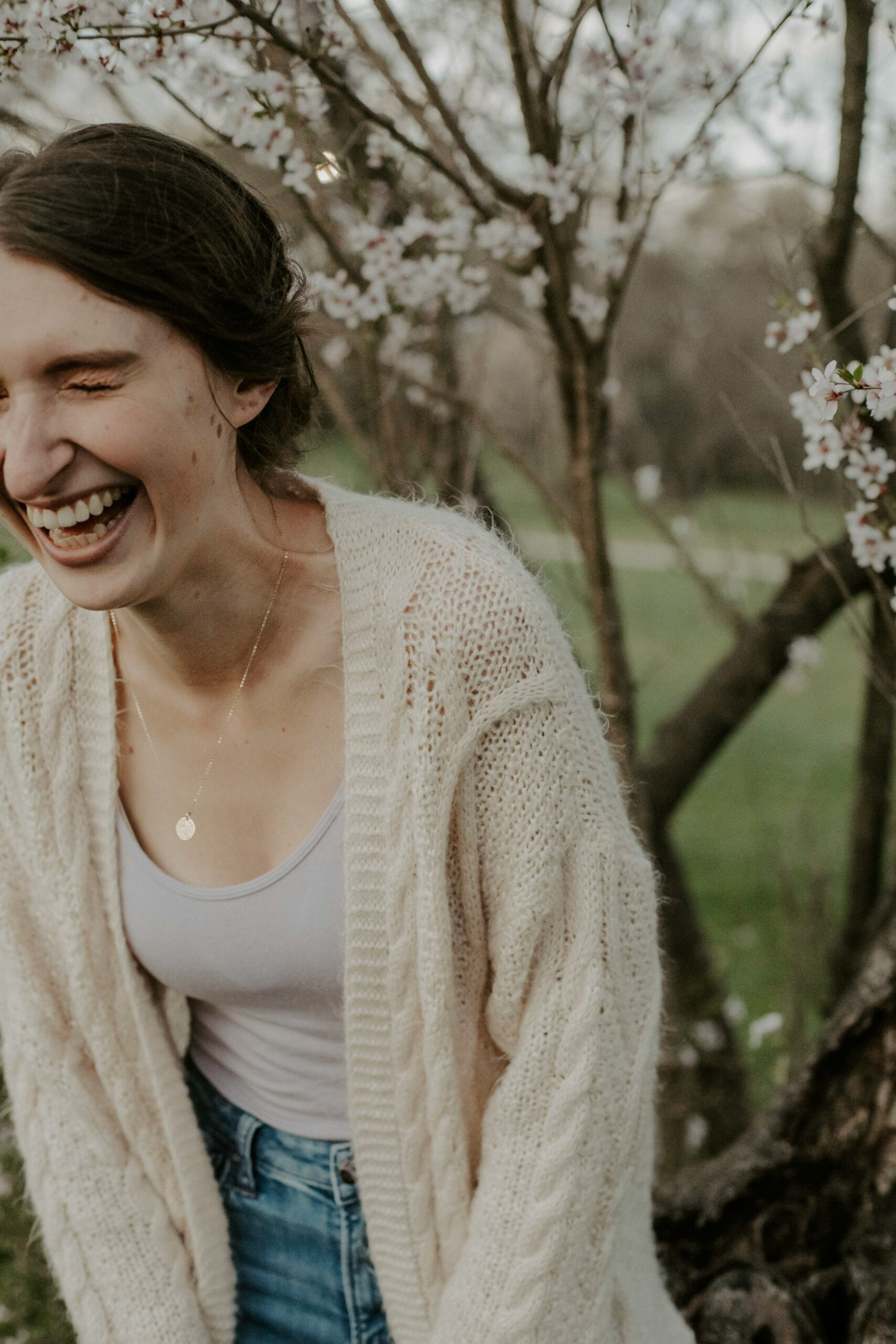 Woman in pure delight